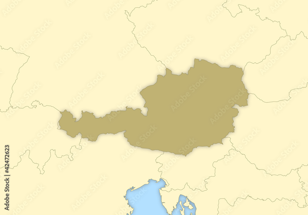Obraz premium Map of Austria