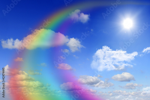 rainbow and sky abstract
