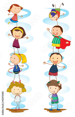 Wallpaper Mural boys doing various activites Torontodigital.ca