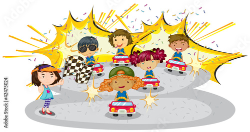kids driving cars