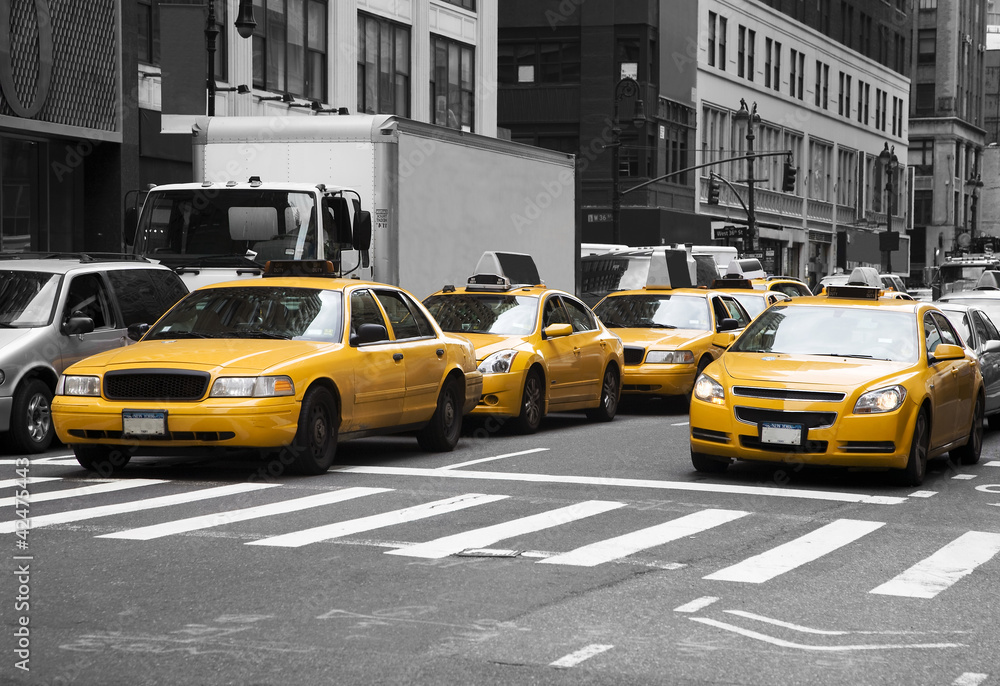 Fototapeta New York Cabs