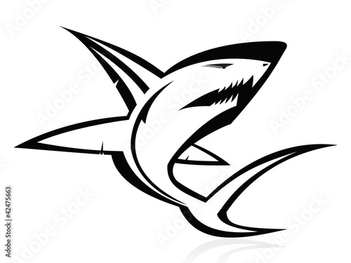 The vector image of a bad shark