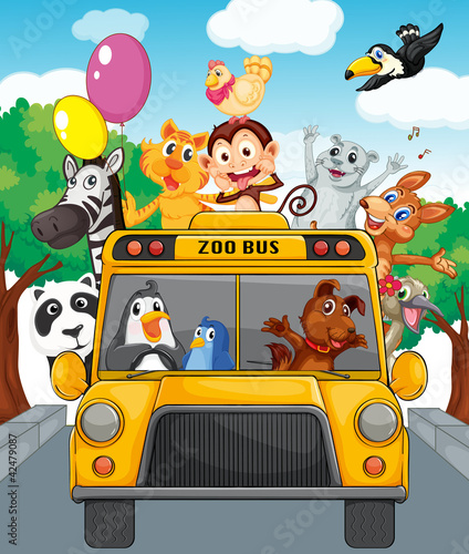Bus of animals