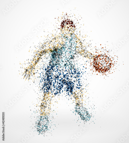 Abstract basketball player