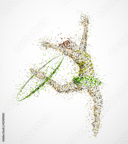 Abstract gymnast