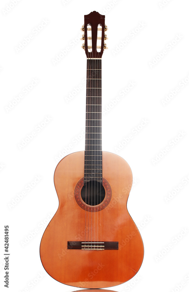 Fototapeta premium retro guitar isolated on white