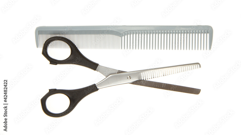 Hair cutting shears and comb Hair cutting shears and comb