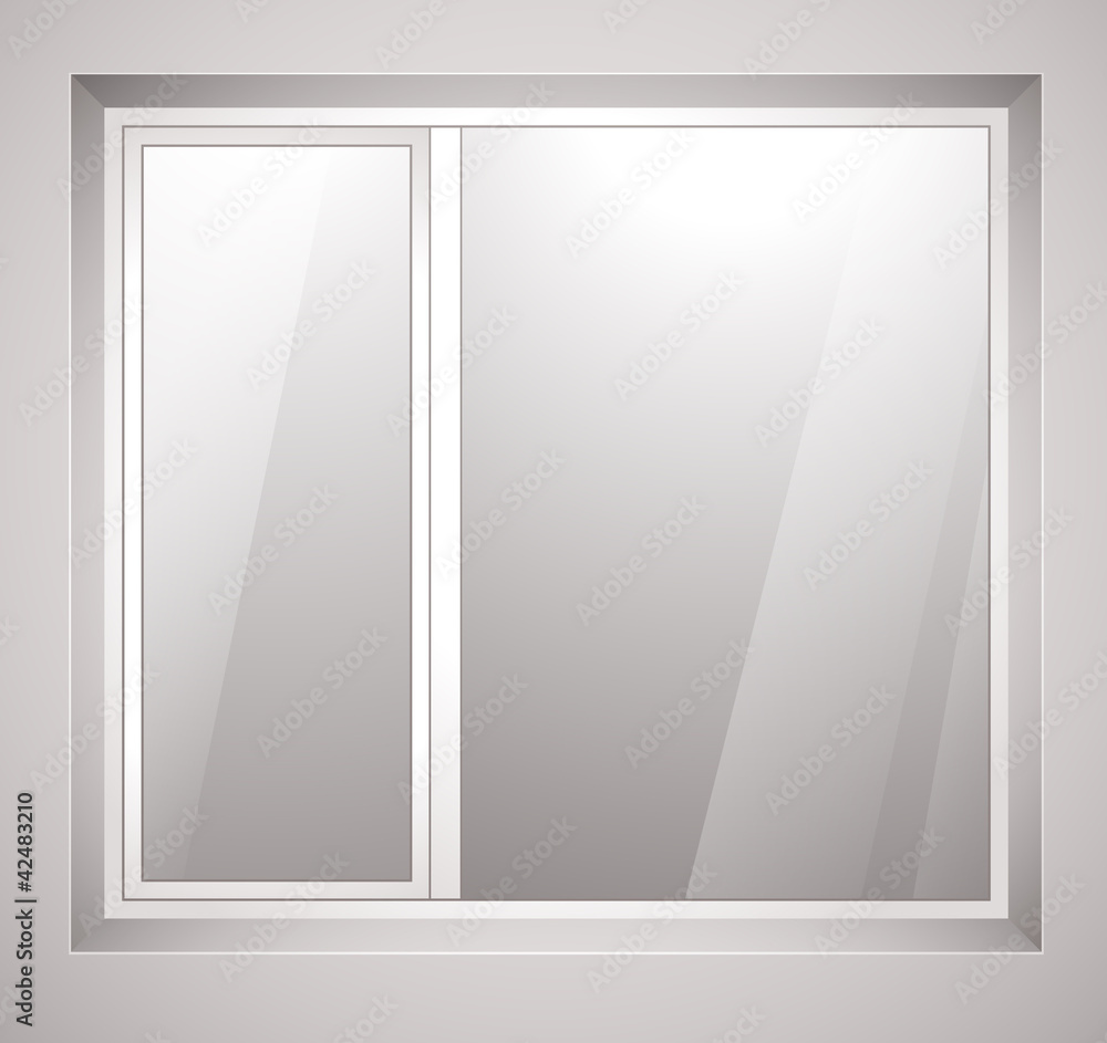 Plastic window. Vector illustration Plastic window. Vector illustration