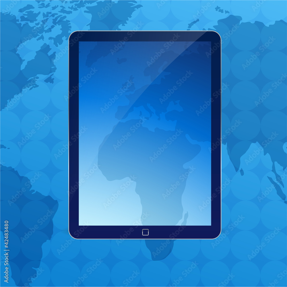 Blue business background with mobile phone and place for text Blue business background with mobile phone and place for text