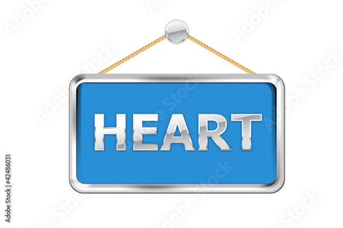 Obraz na plátně Cartel azul heart