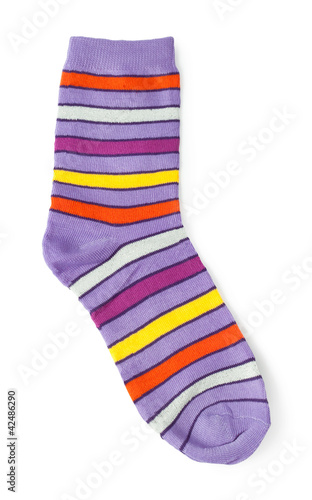 Sock with bright stripes