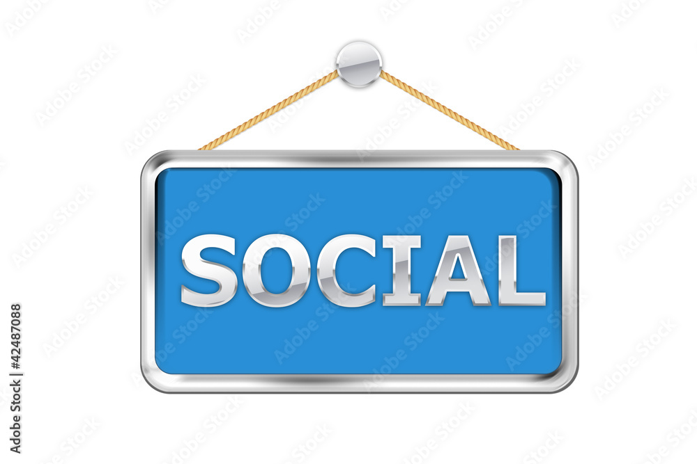 Cartel azul social Cartel azul social