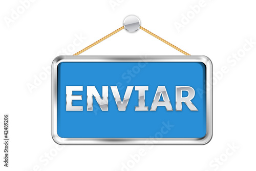 Fotografie Cartel azul enviar