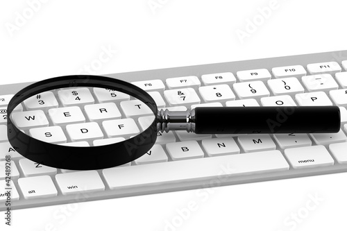 Magnifier with keyboard