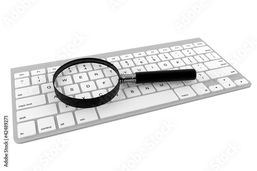 Tableau sur toile Magnifier with keyboard