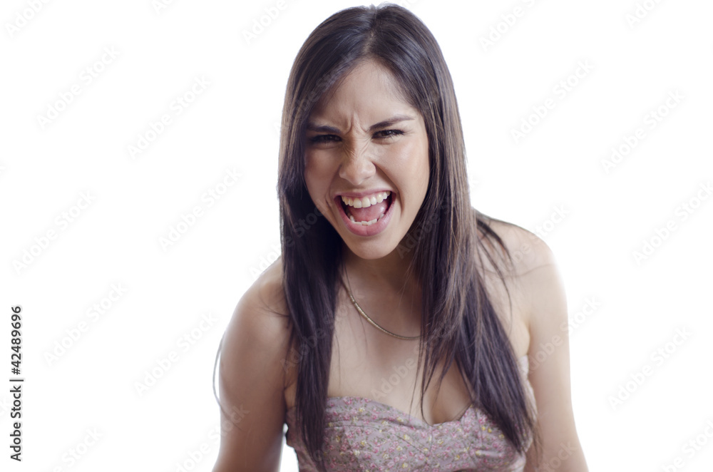 Young woman filled with rage Young woman filled with rage