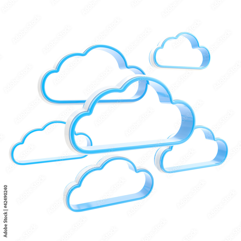 Cloud computing concept illustration Cloud computing concept illustration