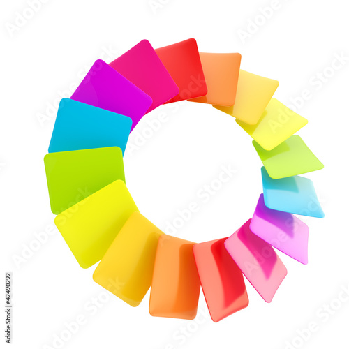 Circular rainbow palette of...