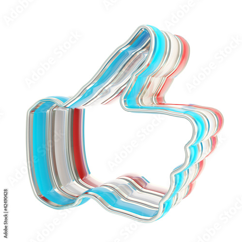 Tricolor like sign icon sym...