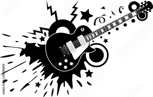 guitar black vector