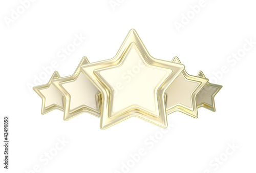 Five star rating golden emblem