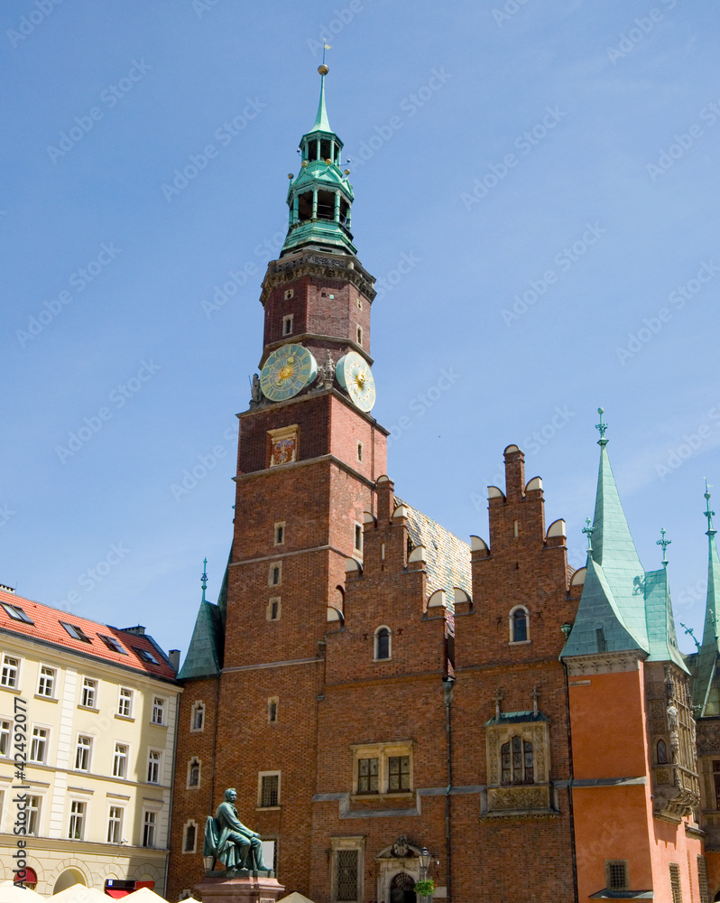 Obraz premium Rathaus - Breslau - Polen