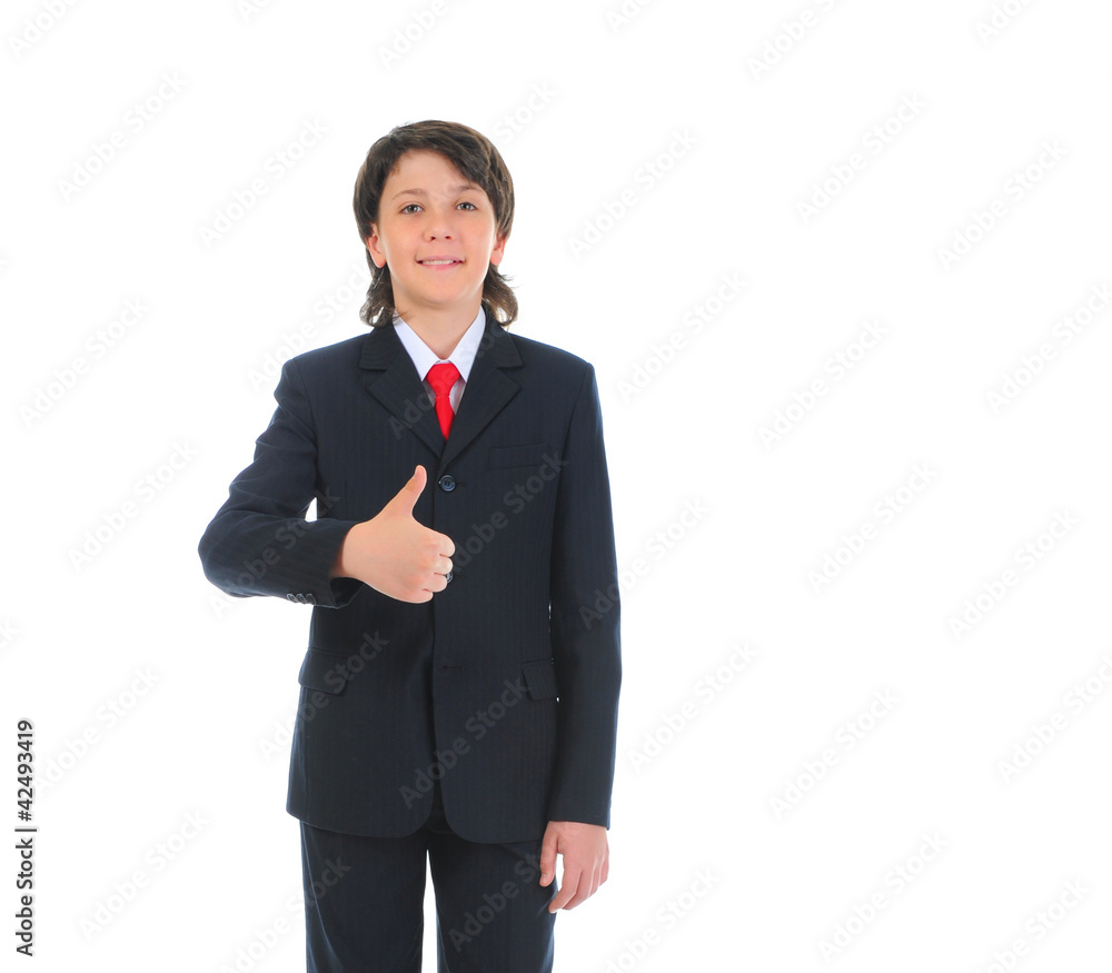 portrait of a boy businessman in a business suit portrait of a boy businessman in a business suit