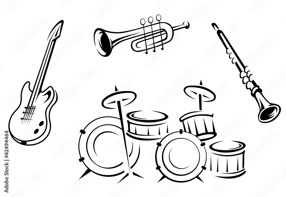 Fototapeta premium Set of musical instruments