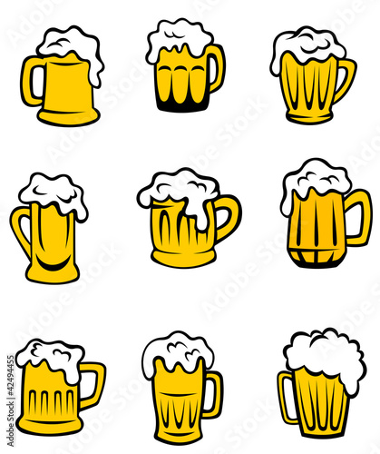 Set of beer glasses