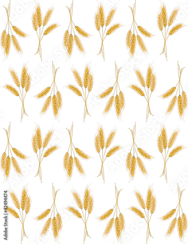Seamless background with wheat ears