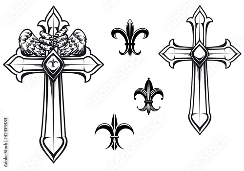 Vintage stone cross