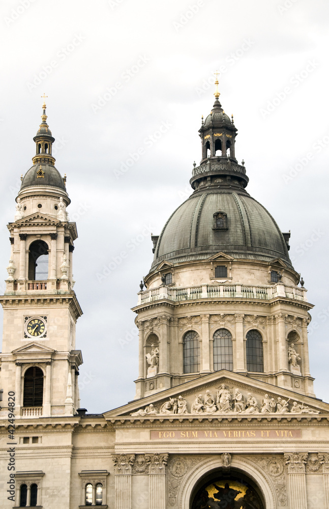 domes towers St. Stephen's Basilica Cathedral Budapest Hungary