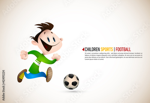 Little Boy PLaying Football