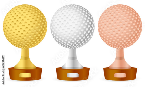 Golf trophy set