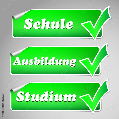 sticker set schule, ausbildung, studium
