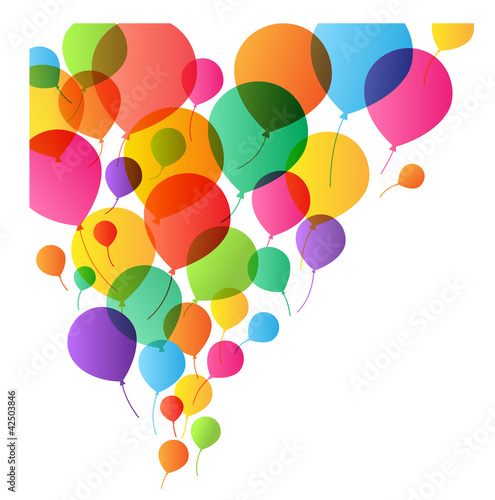 Colorful Balloons Background, vector illustration for design photo