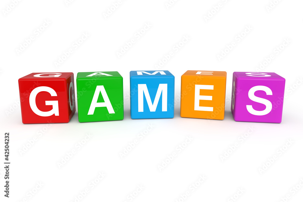 Games cubes 3d render illustration Games cubes 3d render illustration