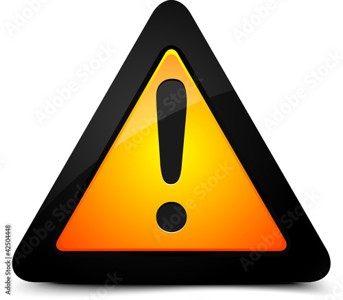 Exclamation danger sign