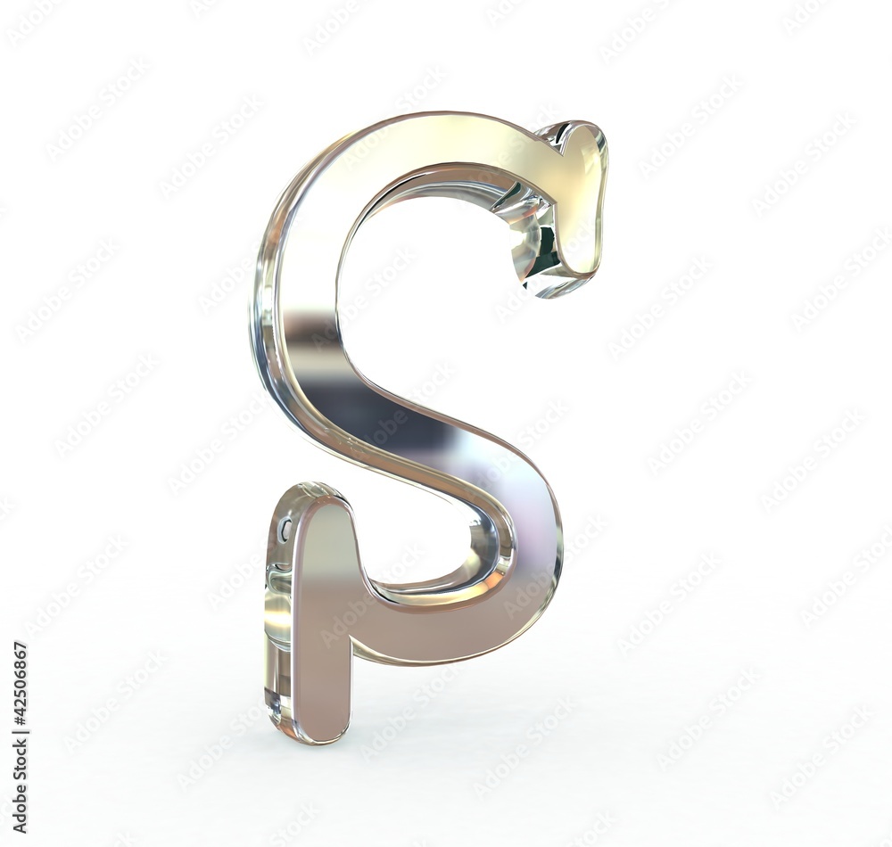 3d metal alphabet isolated. 3d metal alphabet isolated.