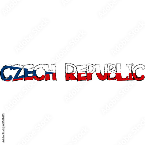 Czech Republic Flag Text