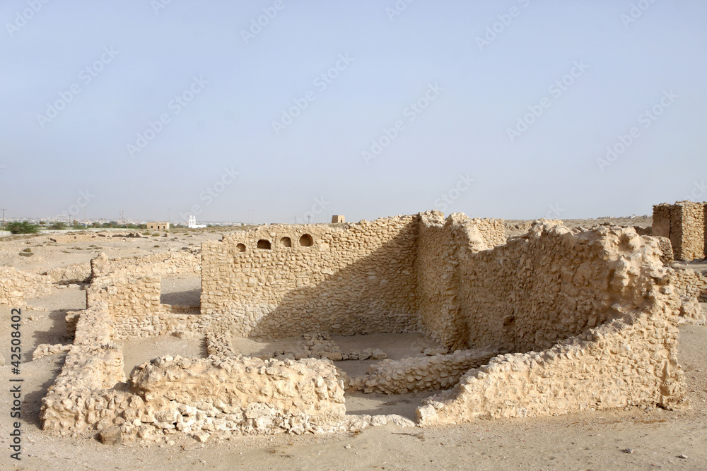 Remains of ancient rooms in Saar Village