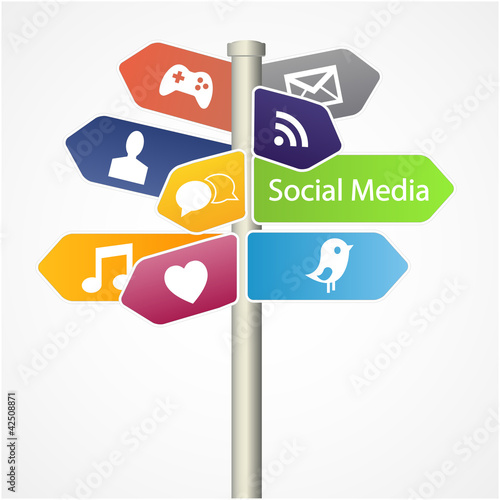 Vector symbol social media.