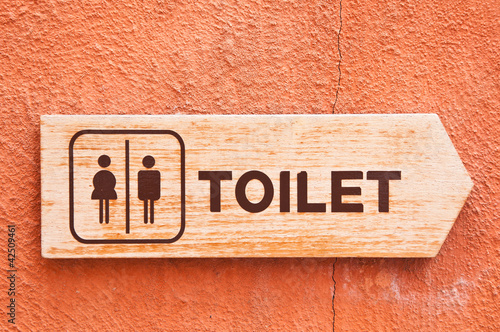 Toilet sign