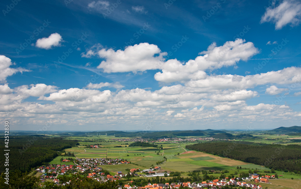 Fototapeta premium Panorama vom Wolfhager Landschaft