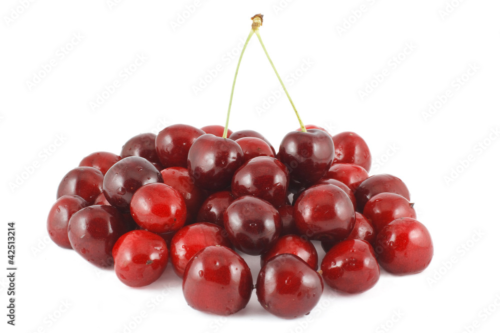 Cherry Berries isolated on white Cherry Berries isolated on white