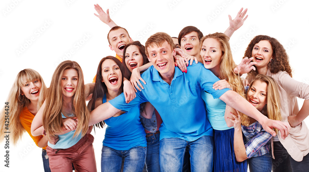 Obraz premium Group people isolated.