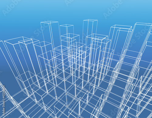 abstract city vector construction