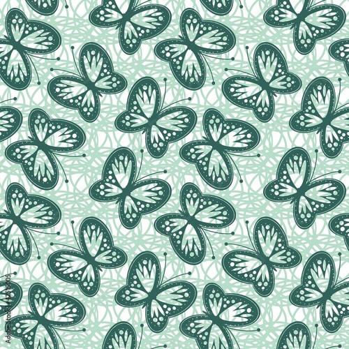 seamless background with openwork butterflies