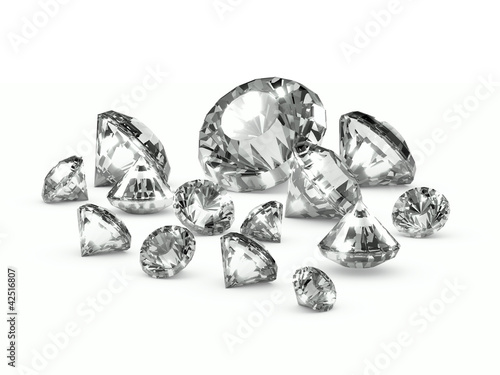 3d Diamonds Close-Up