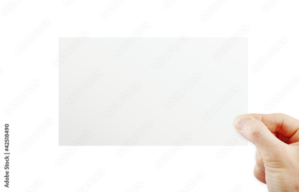 Fototapeta premium Hand holding paper